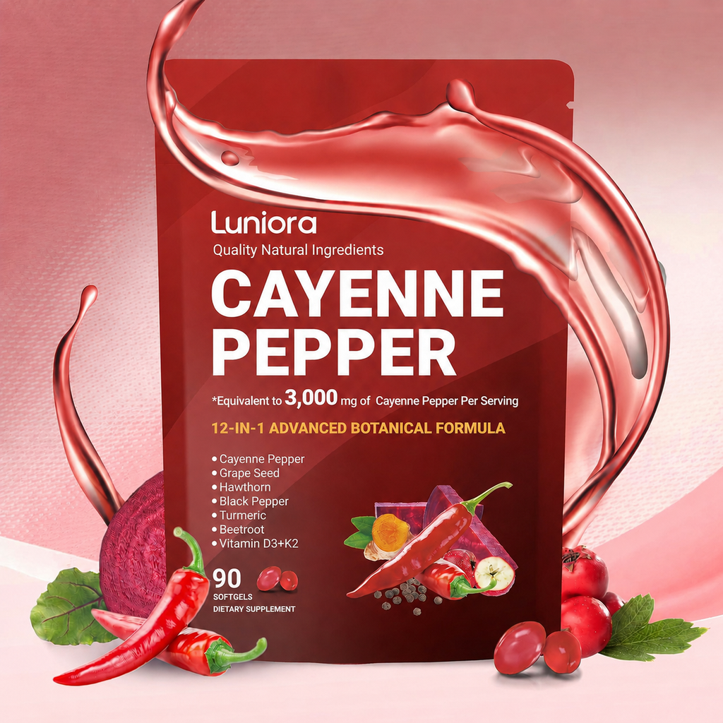Cayenne Pepper Softgels Supplement, Supports Leg Vein, Heart and Blood Vessel Health