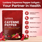 Cayenne Pepper Softgels Supplement, Supports Leg Vein, Heart and Blood Vessel Health
