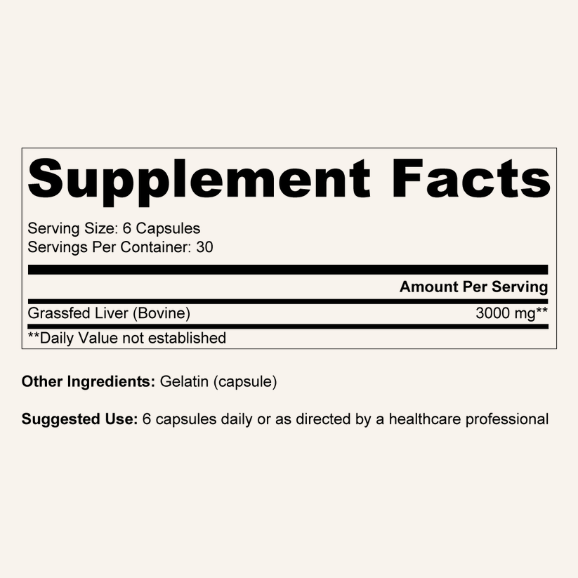 Grass-Fed Beef Liver Capsules